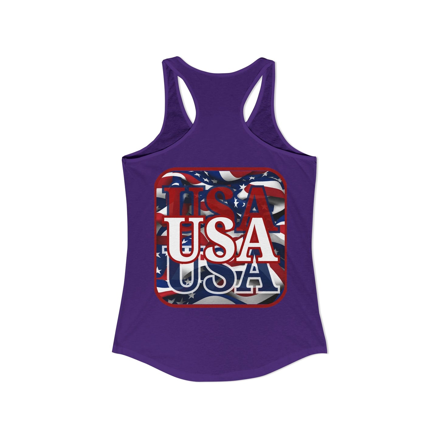 2-sided, Red WHITE and Blue USA Patriot Women's Racerback Tank Top by theGreenDragonTavern.shop