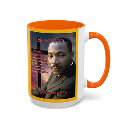 Use Me God, MLK Jr Yellow Accent Mug by theGreenDragonTavern.shop