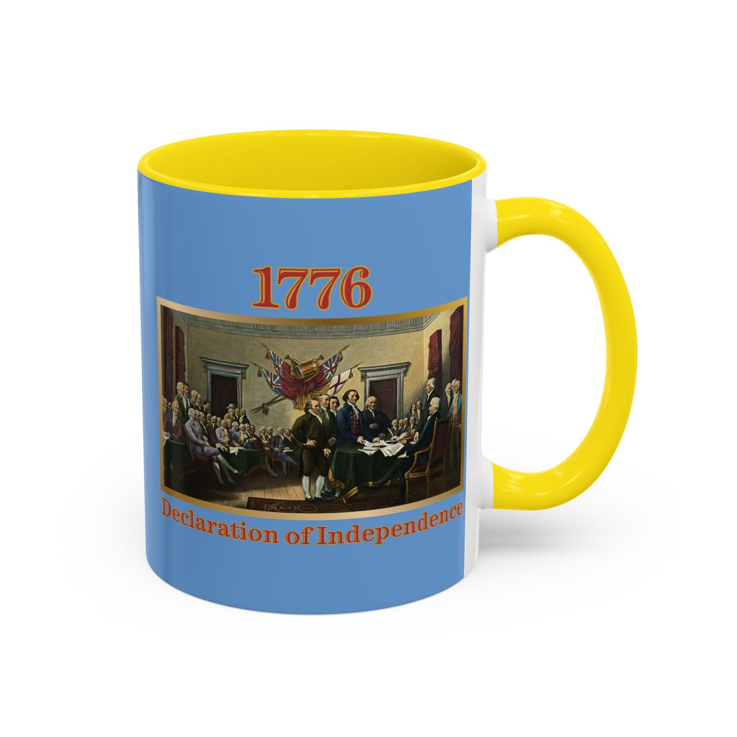 Declaration of Independence Light Blue Accent Mug by theGreenDragonTavern.shop