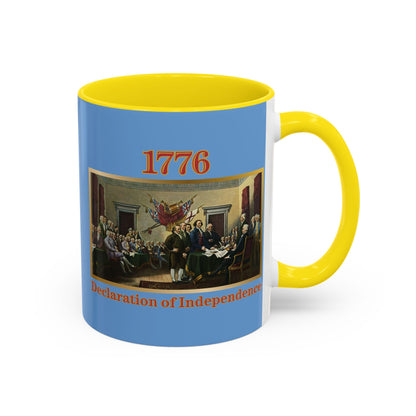Declaration of Independence Light Blue Accent Mug by theGreenDragonTavern.shop