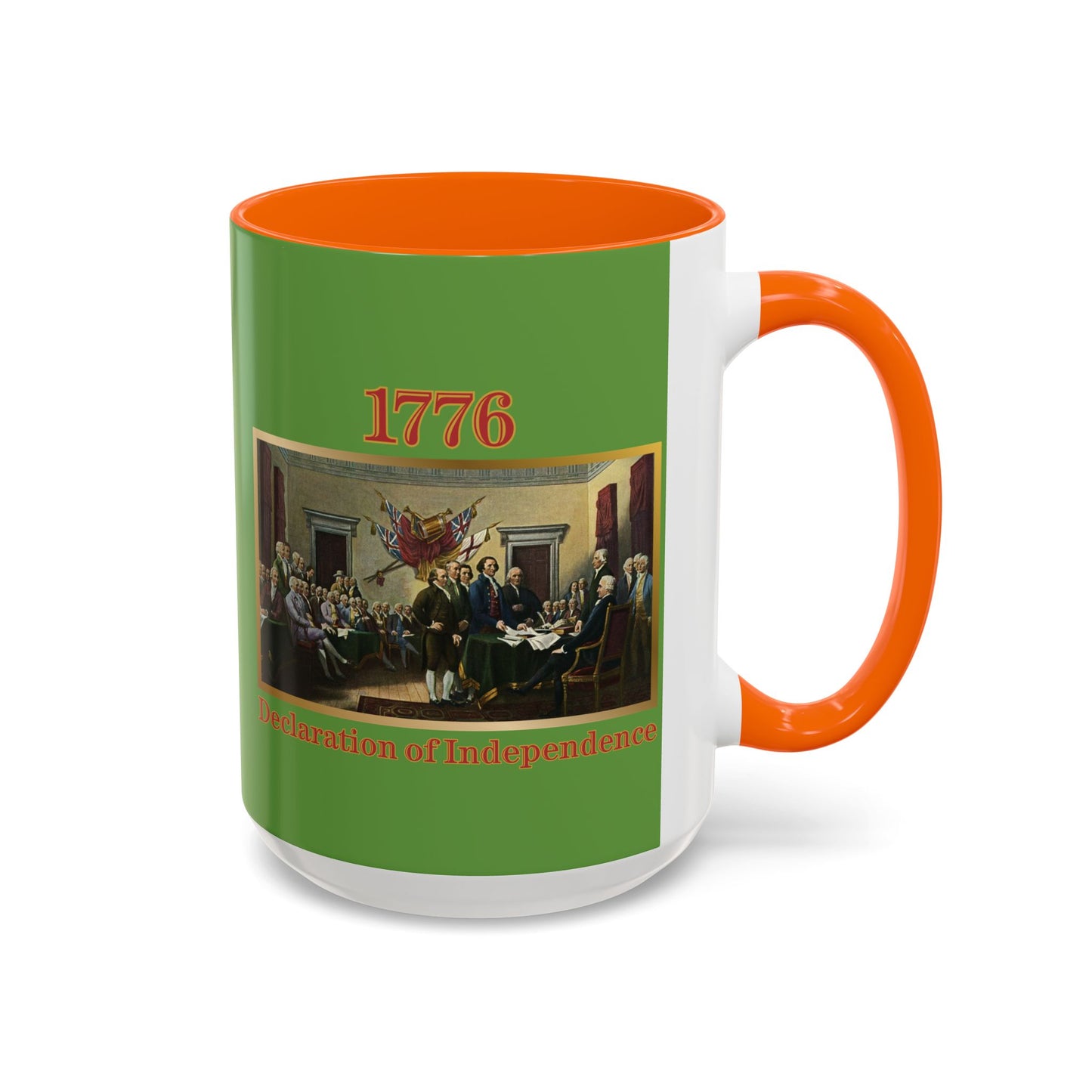 Declaration of Independence Green Accent Mug by theGreenDragonTavern.shop