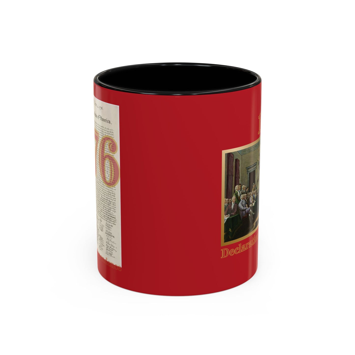 Declaration of Independence Red Accent Mug by theGreenDragonTavern.shop