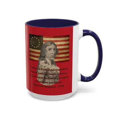 Deborah Sampson, America's Mulan Red Accent Mug by theGreenDragonTavern.shop