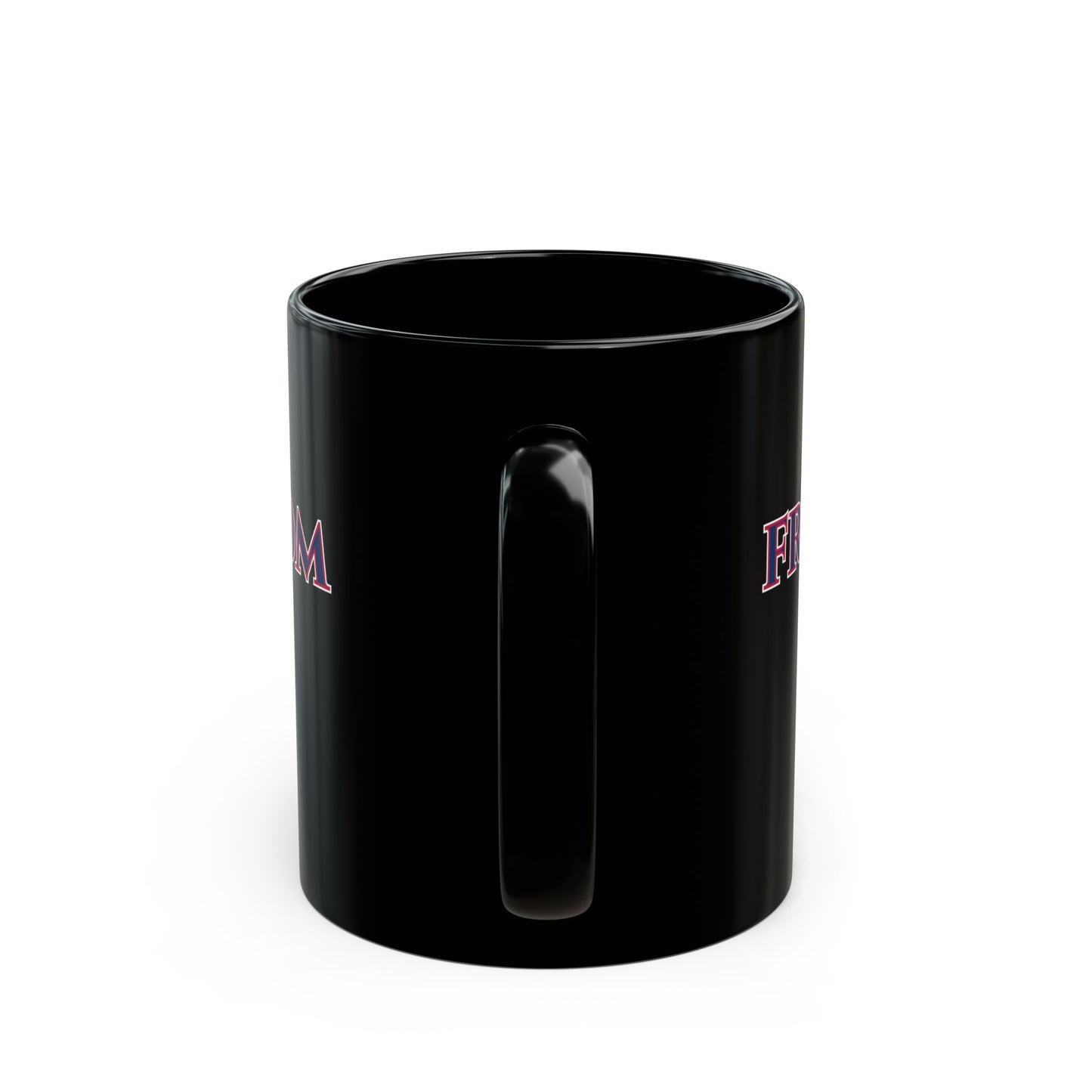 Freedom, Blue font, Black Mug by theGreenDragonTavern.shop