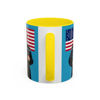 "Traitors and Patriots" Ulysses Grant Turquoise Accent Mug by theGreenDragonTavern.shop
