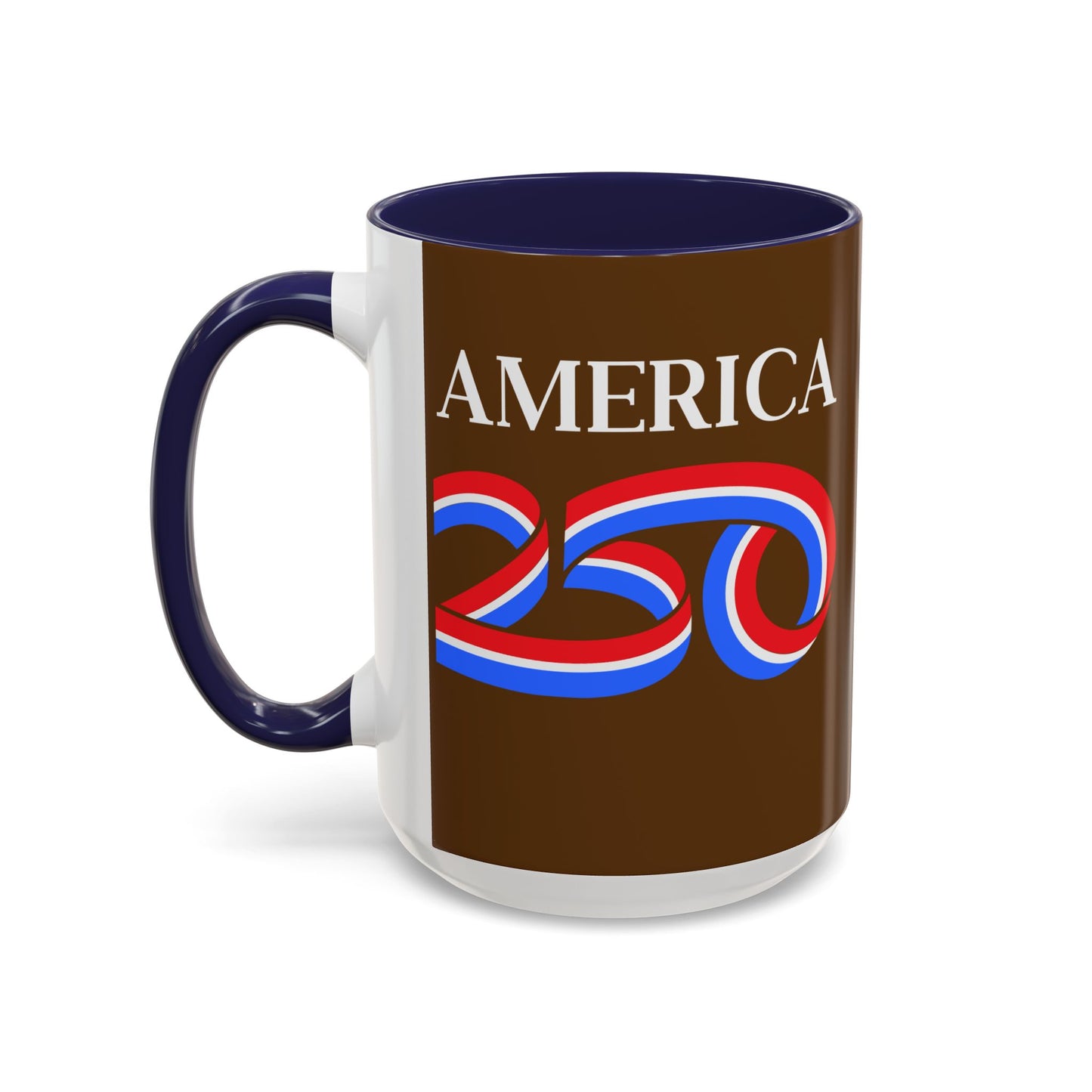 America 250 Brown Accent Mug by theGreenDragonTavern.shop