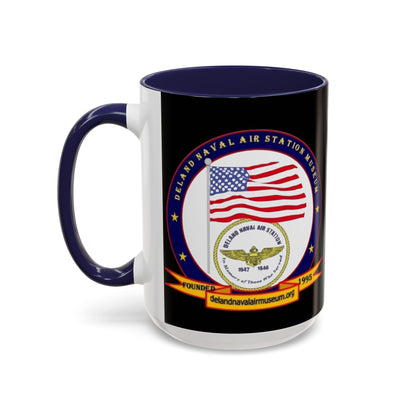DeLand Naval Air Station Museum Black Accent Mug by theGreenDragonTavern.shop