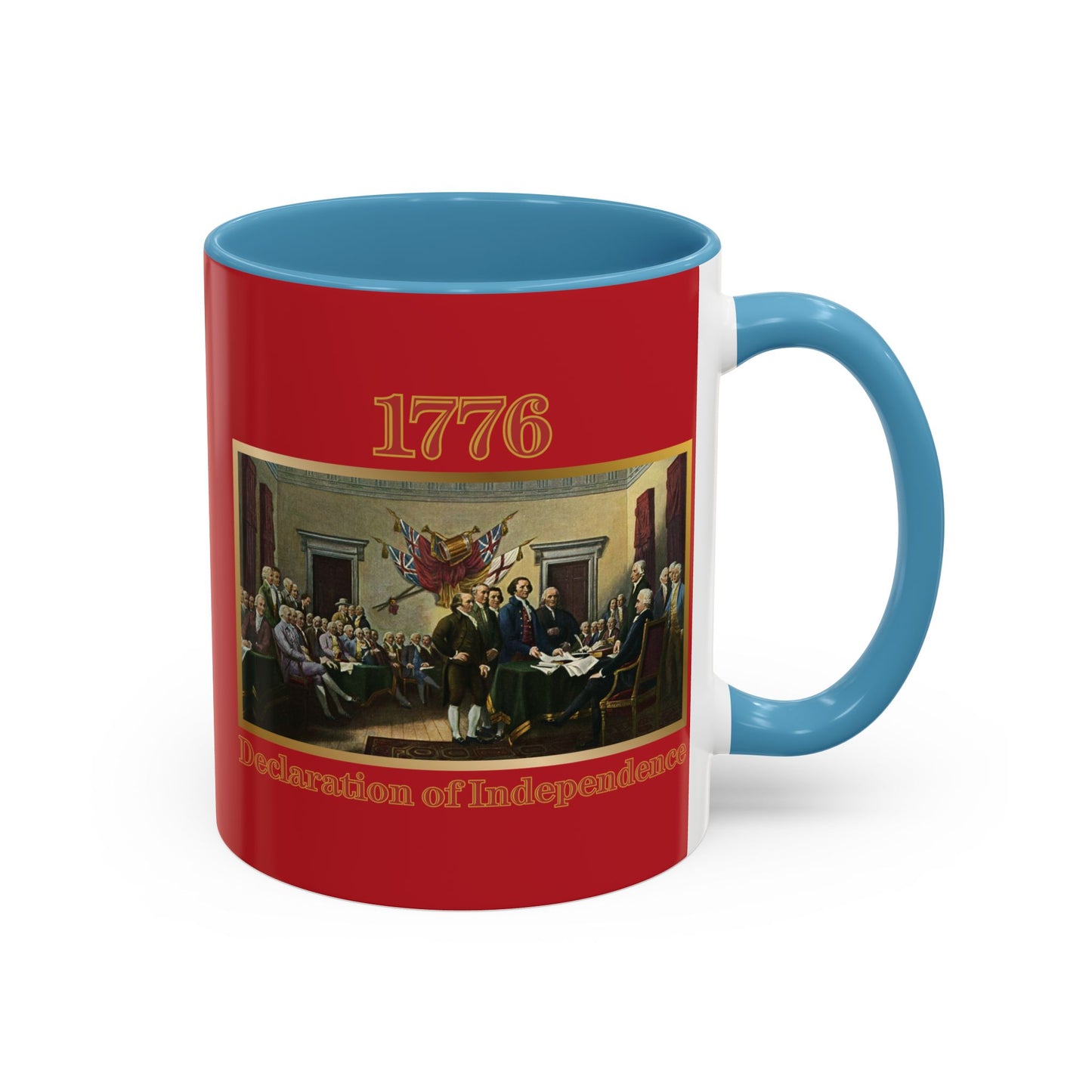 Declaration of Independence Red Accent Mug by theGreenDragonTavern.shop