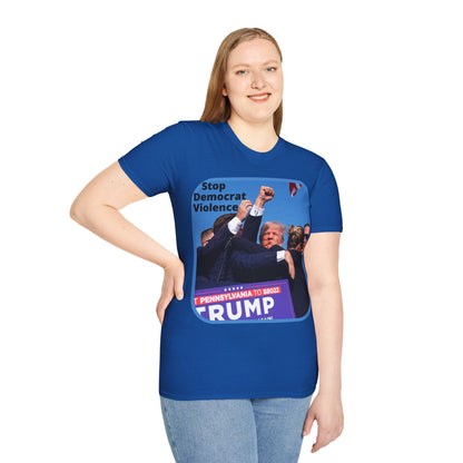 Stop Democrat Violence Dark colors Unisex T-Shirt by theGreenDragonTavern.shop
