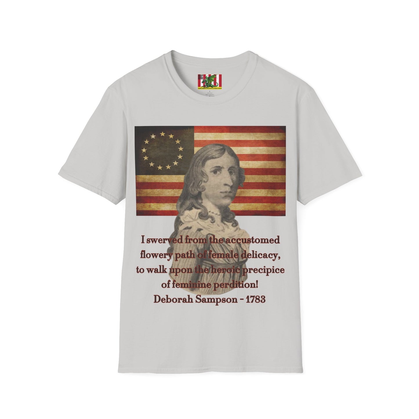 Deborah Sampson, America's Mulan Light colors Unisex T-Shirt by theGreenDragonTavern.shop