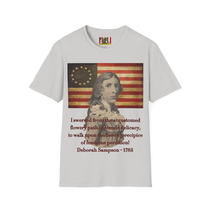 Deborah Sampson, America's Mulan Light colors Unisex T-Shirt by theGreenDragonTavern.shop