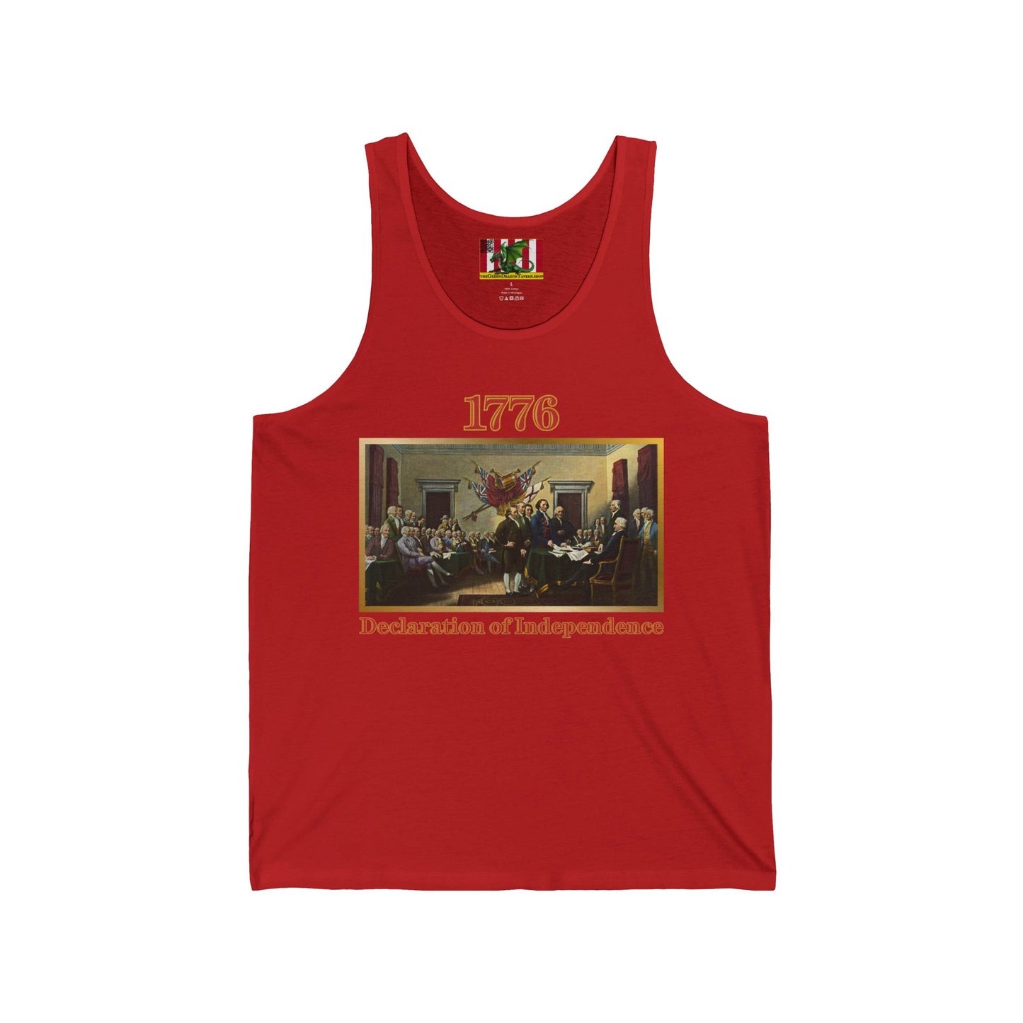 Declaration of Independence Unisex Jersey Tank Top by theGreenDragonTavern.shop