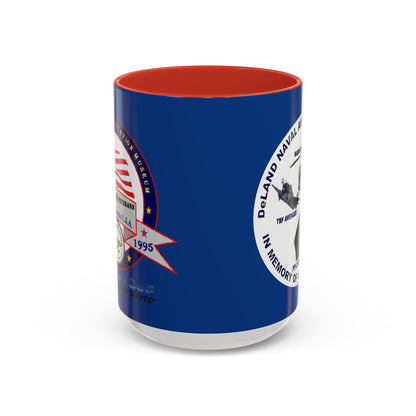 DNASM 2-sided, Founding & Student Art w/WhiteBG Dark Blue Accent Mug by theGreenDragonTavern.shop