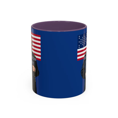 "Traitors and Patriots" Ulysses Grant Dark Blue Accent Mug by theGreenDragonTavern.shop