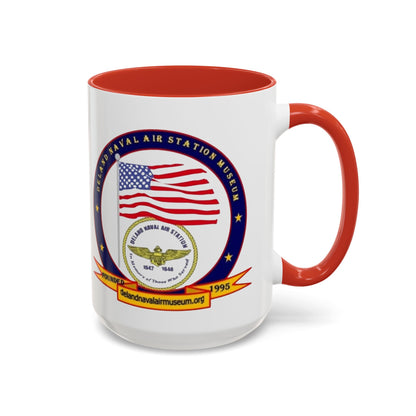 DeLand Naval Air Station Museum White Accent Mug by theGreenDragonTavern.shop