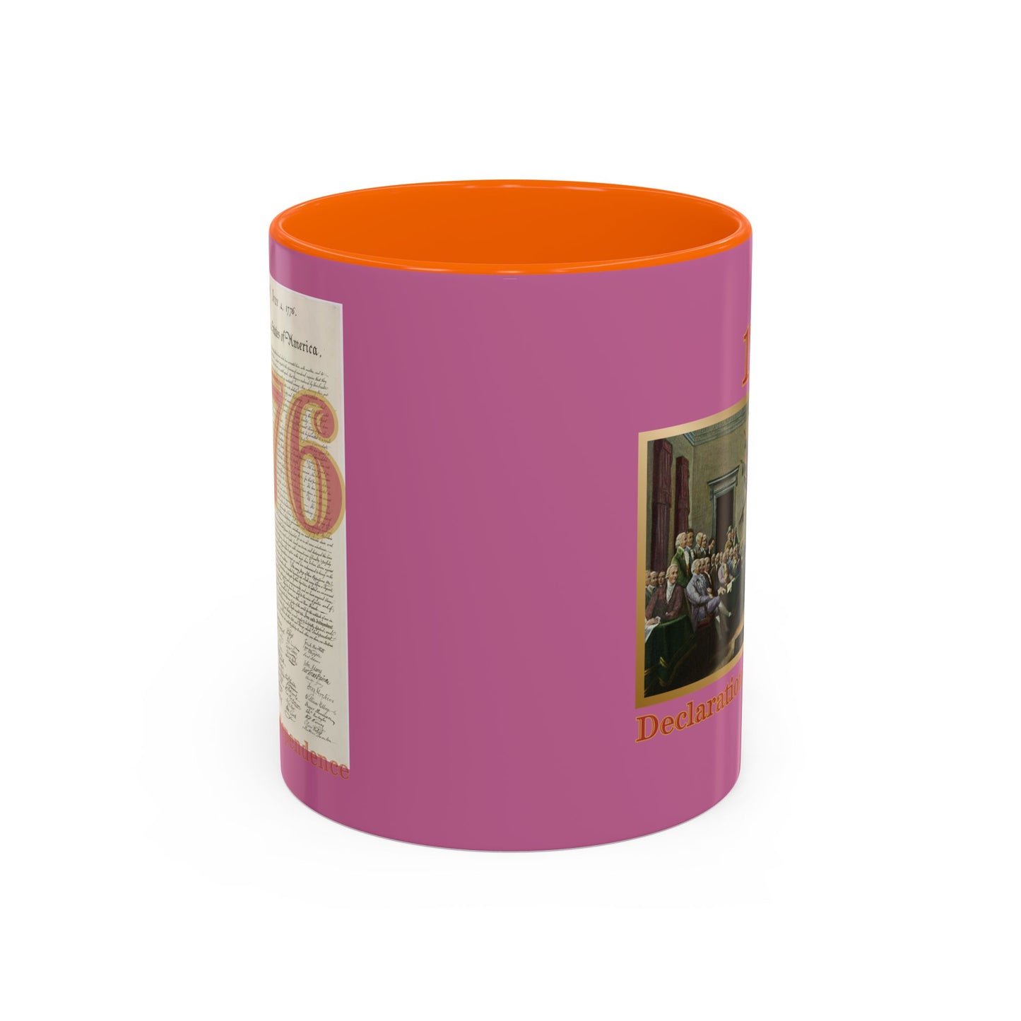 Declaration of Independence Pink Accent Mug by theGreenDragonTavern.shop