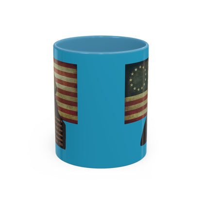 Washington's Earnest Prayer Turquoise Accent Mug by theGreenDragonTavern.shop
