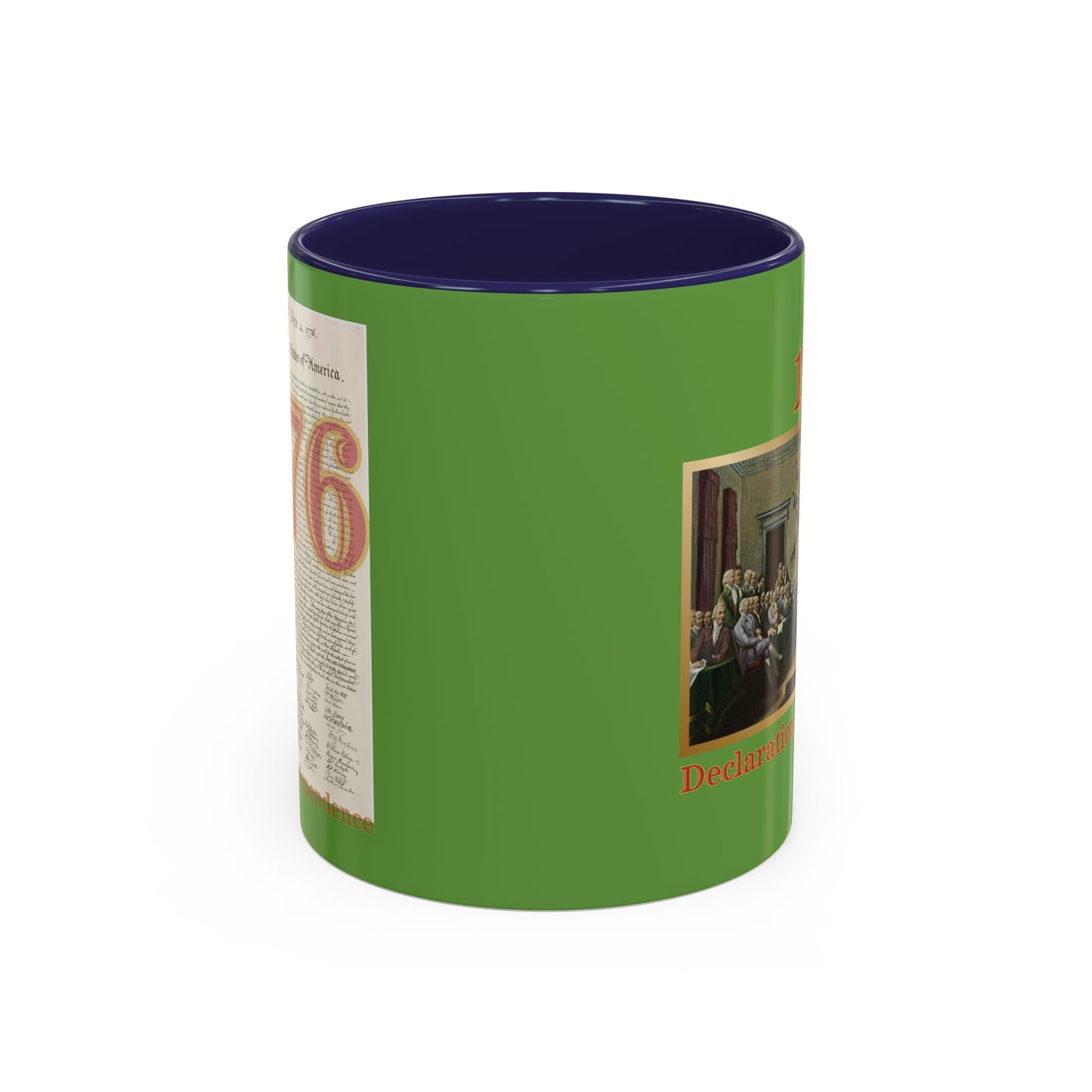Declaration of Independence Green Accent Mug by theGreenDragonTavern.shop