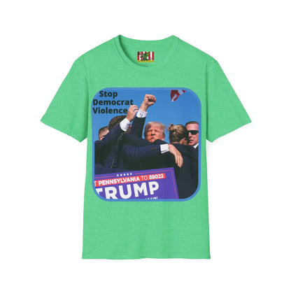 Stop Democrat Violence Dark colors Unisex T-Shirt by theGreenDragonTavern.shop