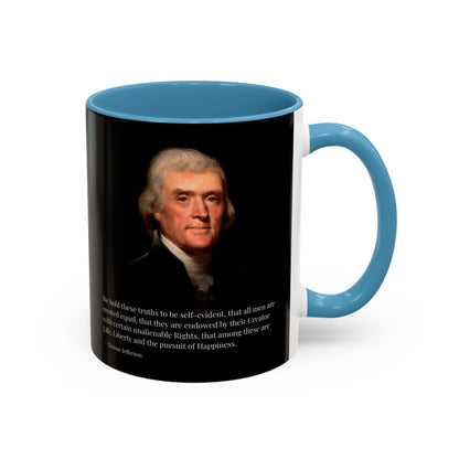 We hold these truths to be self-evident Black Accent Mug by theGreenDragonTavern.shop