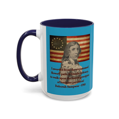 Deborah Sampson, America's Mulan Turquoise Accent Mug by theGreenDragonTavern.shop