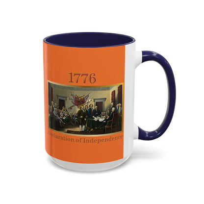 Declaration of Independence Orange Accent Mug by theGreenDragonTavern.shop