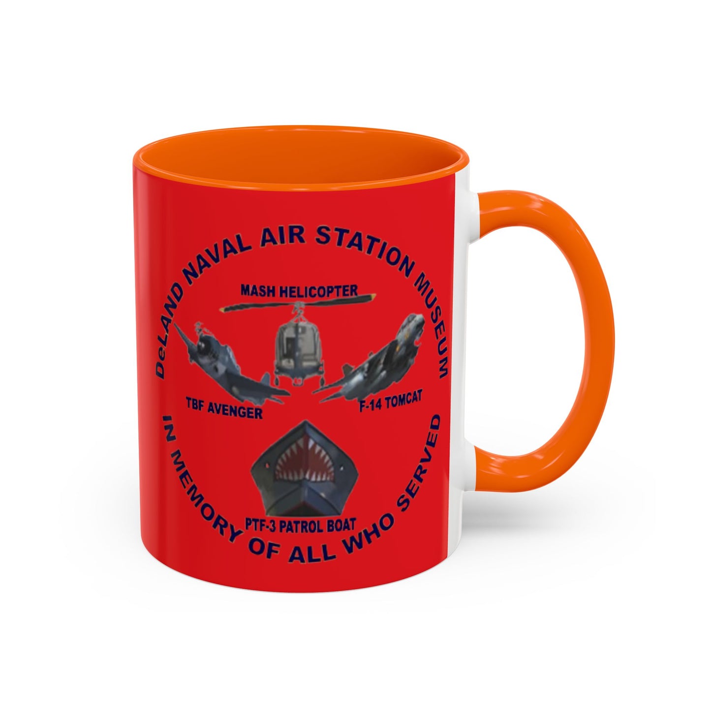 DNASM 2-sided, Founding & Student Art Red Accent Mug by theGreenDragonTavern.shop