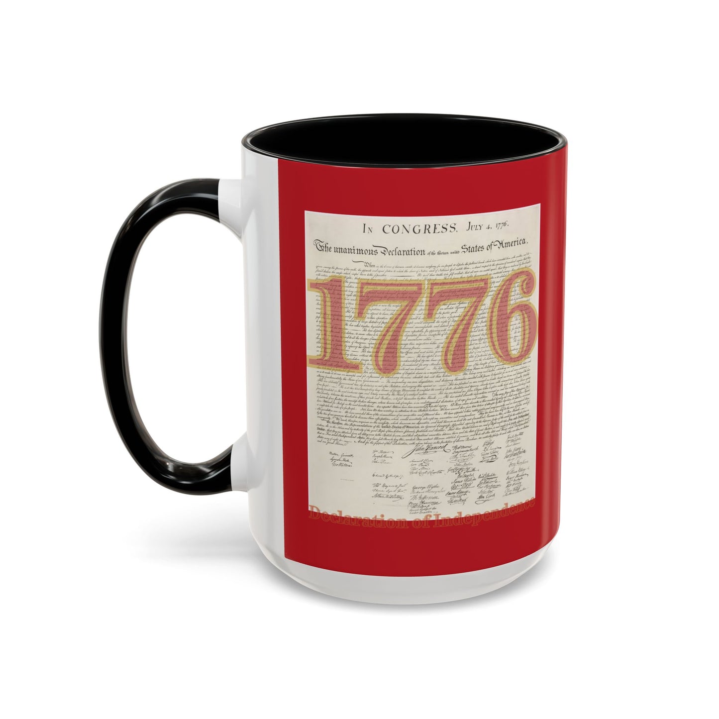 Declaration of Independence Red Accent Mug by theGreenDragonTavern.shop
