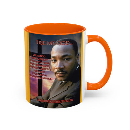 Use Me God, MLK Jr Yellow Accent Mug by theGreenDragonTavern.shop