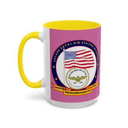 DeLand Naval Air Station Museum Pink Accent Mug by theGreenDragonTavern.shop