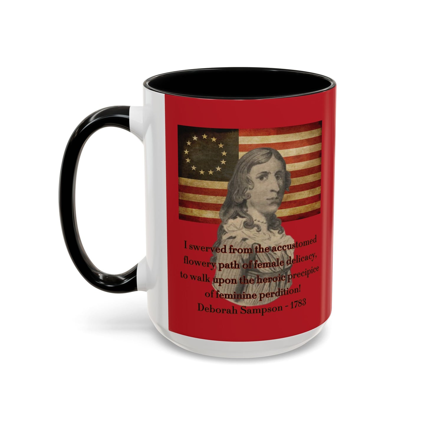 Deborah Sampson, America's Mulan Red Accent Mug by theGreenDragonTavern.shop
