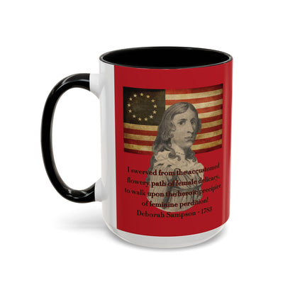 Deborah Sampson, America's Mulan Red Accent Mug by theGreenDragonTavern.shop
