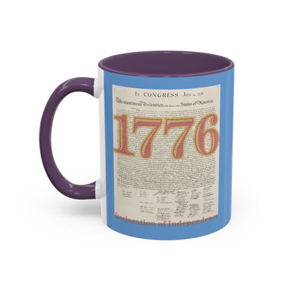 Declaration of Independence Light Blue Accent Mug by theGreenDragonTavern.shop