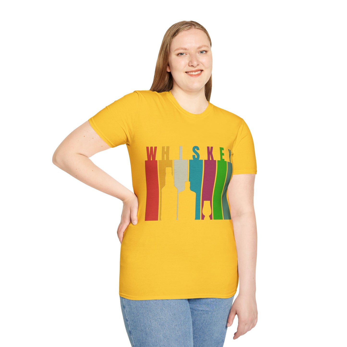 Whiskey spelled with an 'e' Light colors Unisex T-Shirt by theGreenDragonTavern.shop