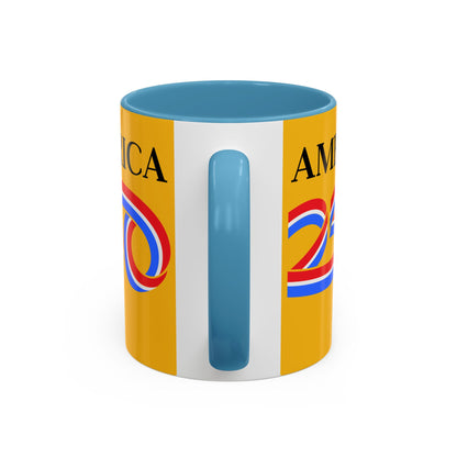 America 250 Yellow Accent Mug by theGreenDragonTavern.shop