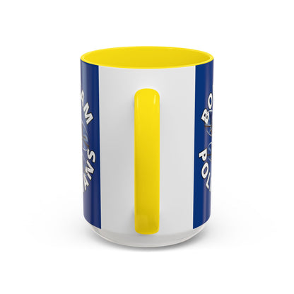 Bodycam the Politicians Drone Dark Blue Accent Mug by theGreenDragonTavern.shop