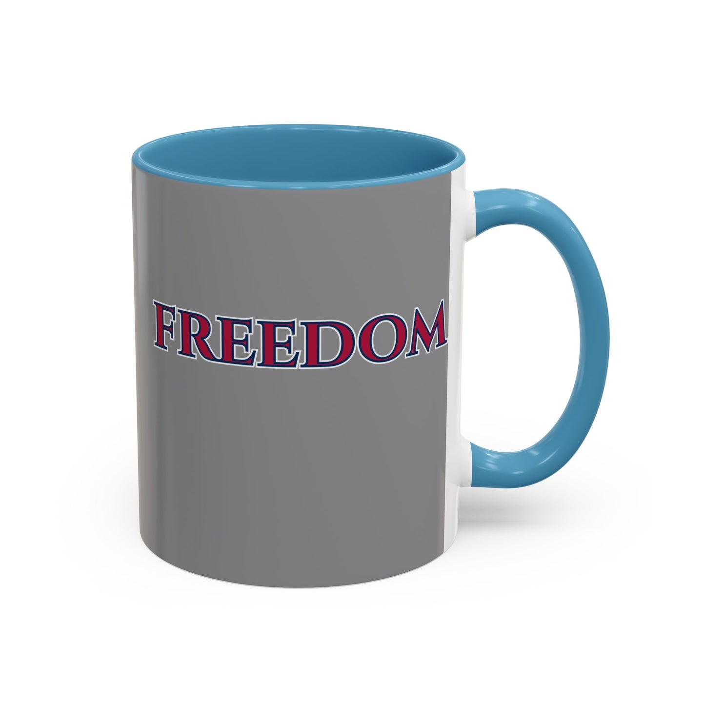 Freedom, Grey Accent Mug by theGreenDragonTavern.shop