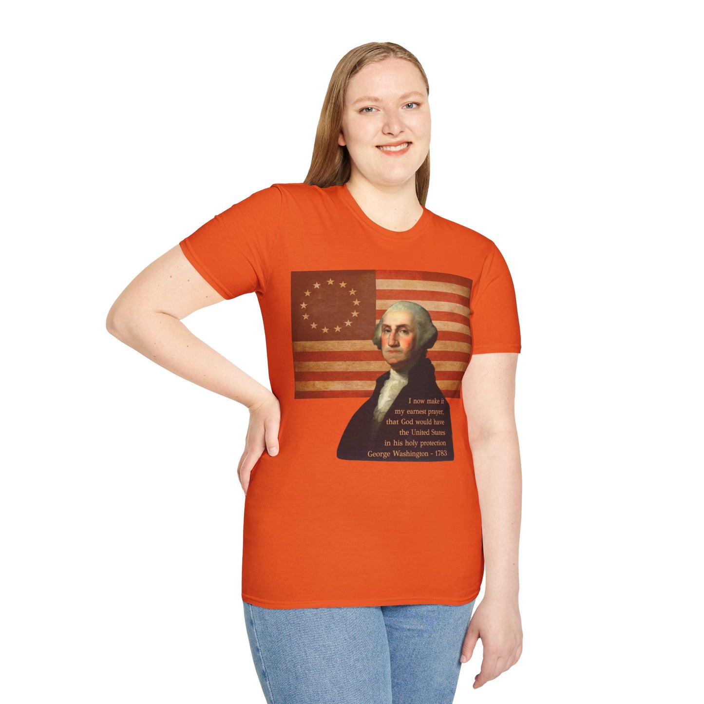 Washington's Earnest Prayer Light colors Unisex T-Shirt by theGreenDragonTavern.shop