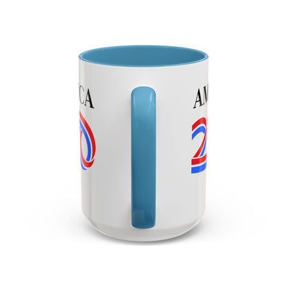 America 250 White Accent Mug by theGreenDragonTavern.shop