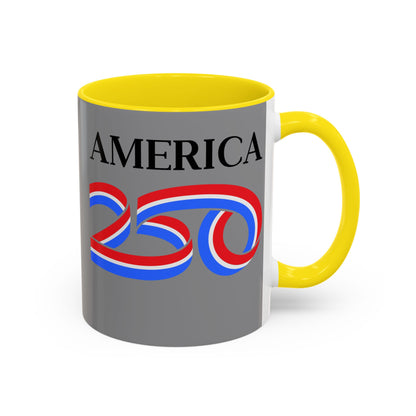America 250 Grey Accent Mug by theGreenDragonTavern.shop
