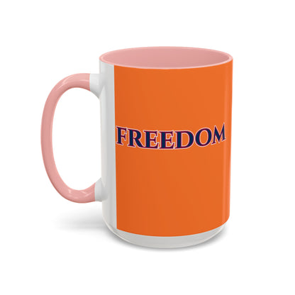 Freedom, Orange Accent Mug by theGreenDragonTavern.shop