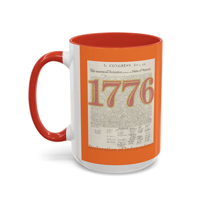 Declaration of Independence Orange Accent Mug by theGreenDragonTavern.shop