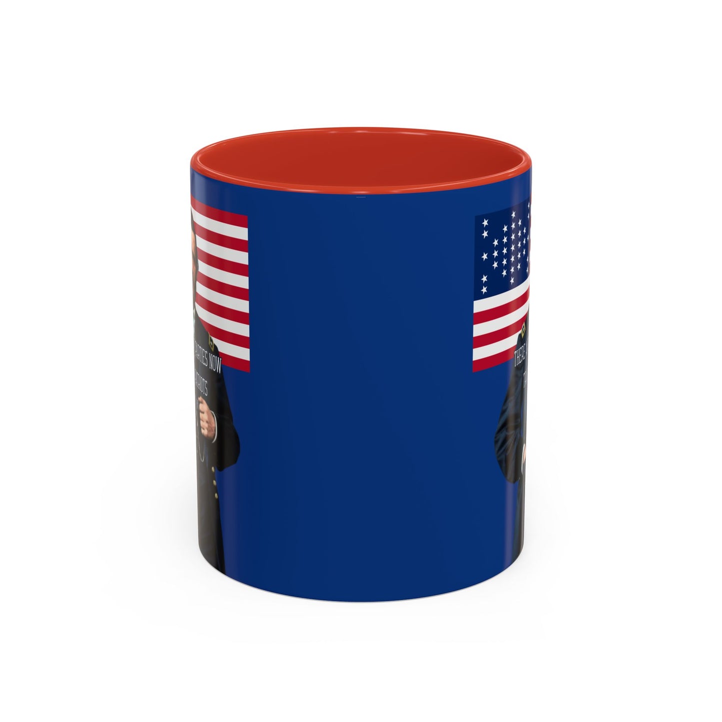"Traitors and Patriots" Ulysses Grant Dark Blue Accent Mug by theGreenDragonTavern.shop