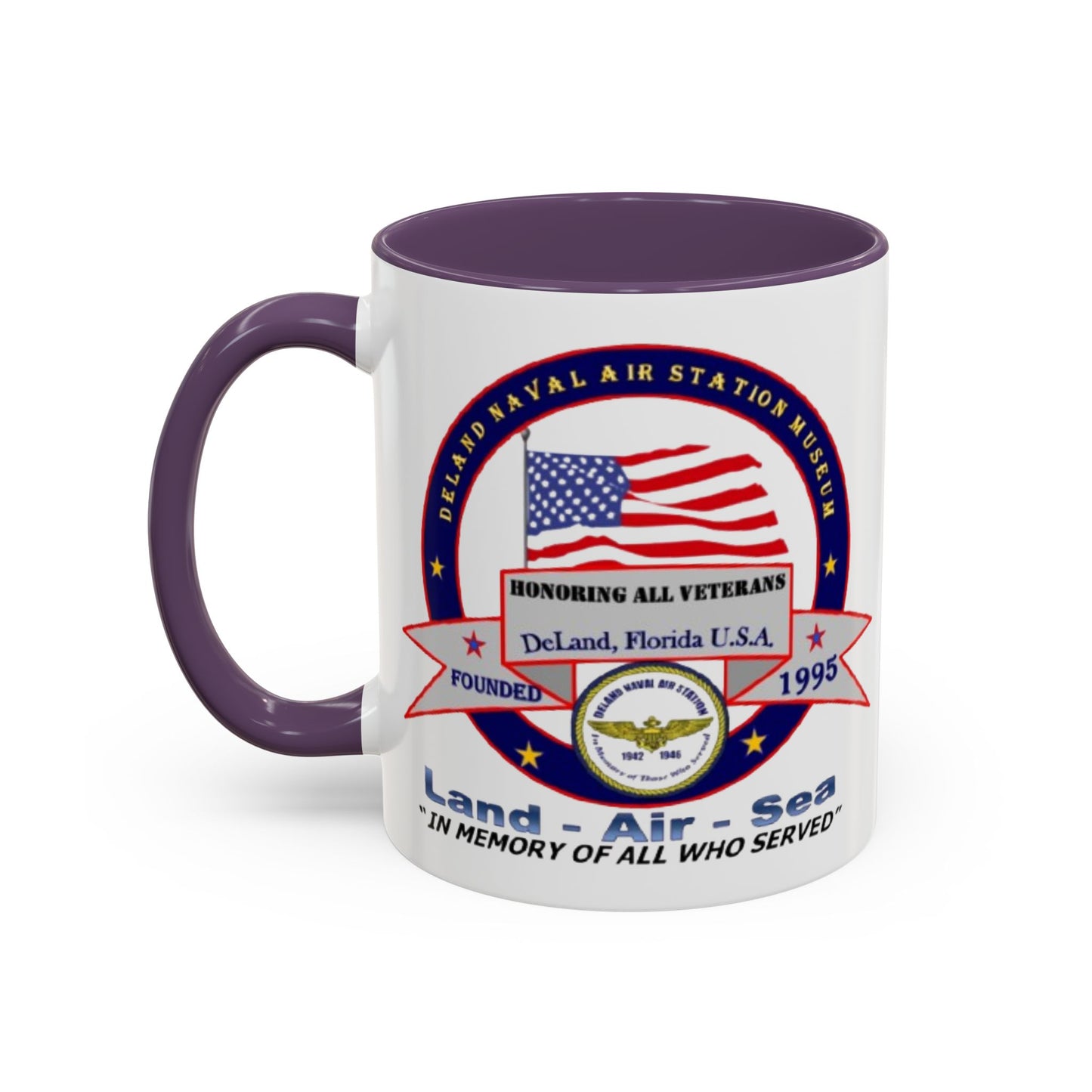 DNASM 2-sided, Founding & Student Art White Accent Mug by theGreenDragonTavern.shop