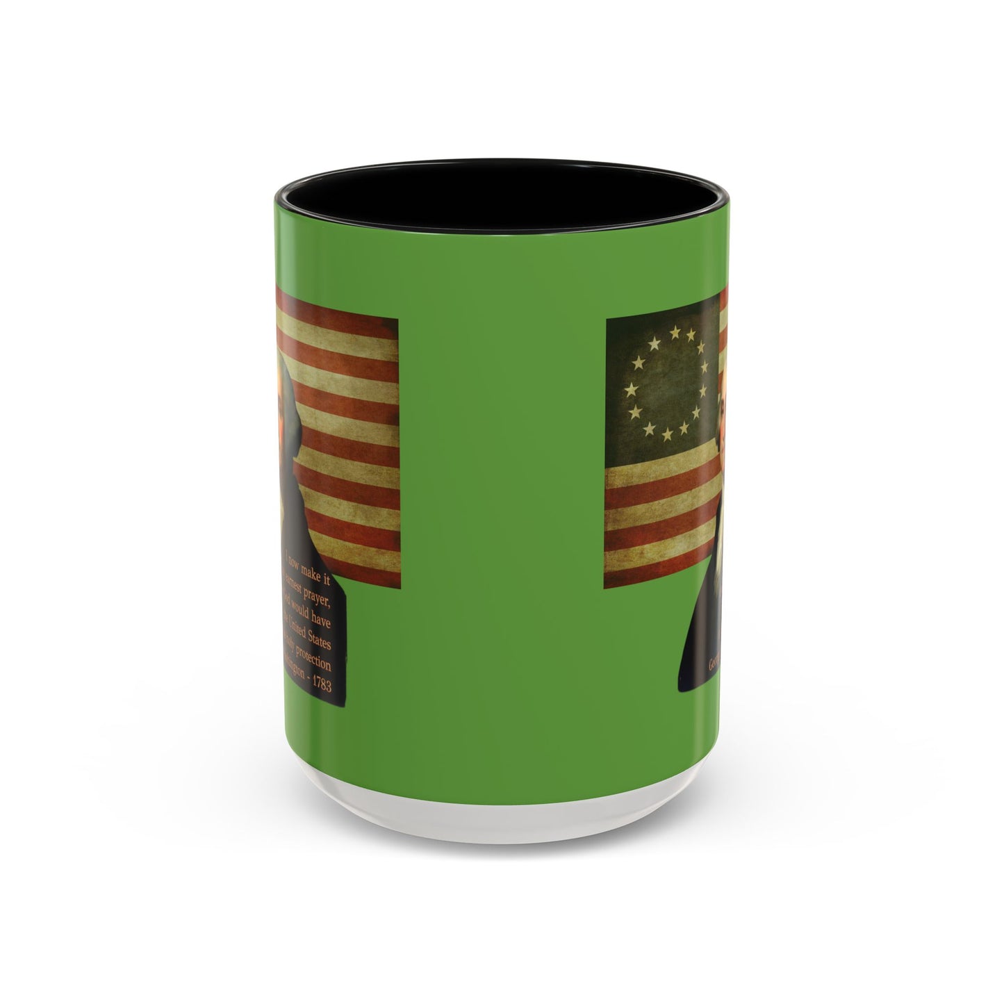Washington's Earnest Prayer Green Accent Mug by theGreenDragonTavern.shop