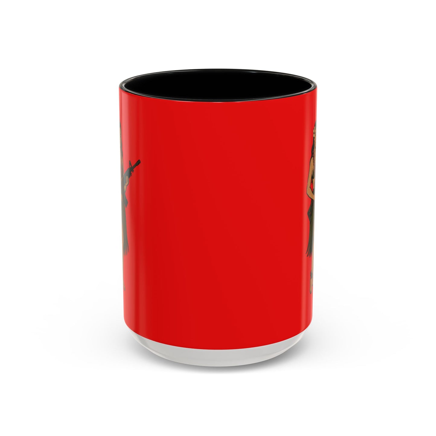 Hula Girl Packin' Heat Red Accent Mug by theGreenDragonTavern.shop