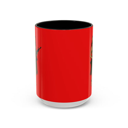 Hula Girl Packin' Heat Red Accent Mug by theGreenDragonTavern.shop