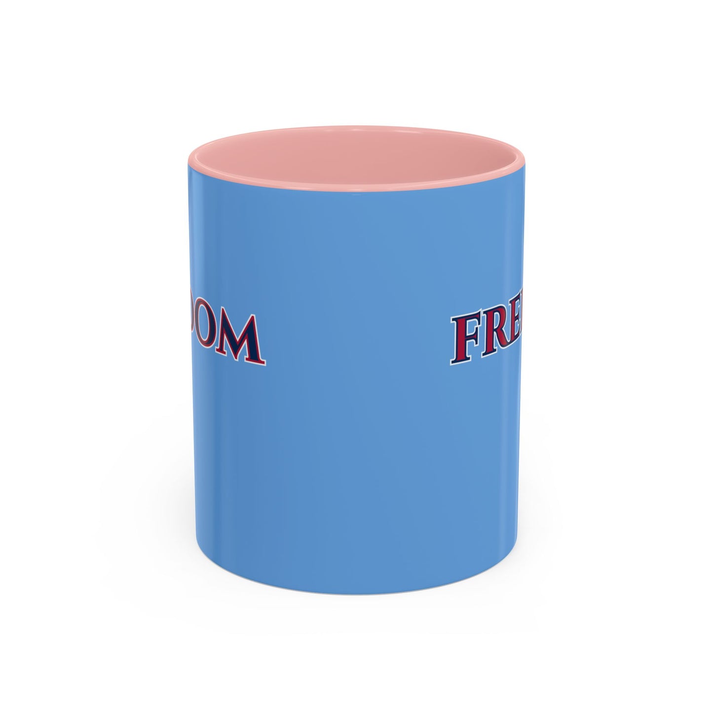 Freedom, Light Blue Accent Mug by theGreenDragonTavern.shop