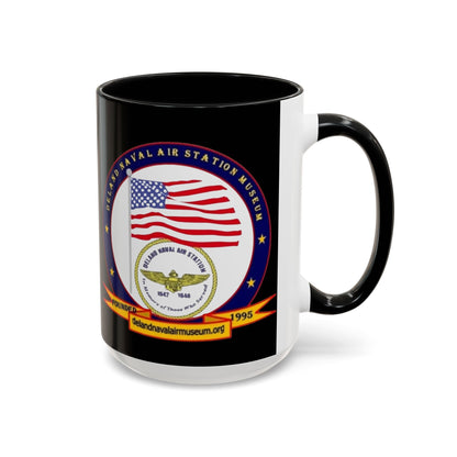 DeLand Naval Air Station Museum Black Accent Mug by theGreenDragonTavern.shop