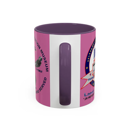 DNASM 2-sided, Founding & Student Art Pink Accent Mug by theGreenDragonTavern.shop